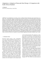Adaptation or adoption of Eurocode steel design : a comparison with South African standard