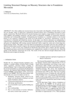 Limiting structural damage on masonry structures due to foundation movement