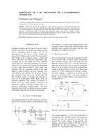 Modelling of a DC excitation of a synchronous generator