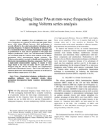 Designing linear PAs at mm-wave frequencies using volterra series analysis