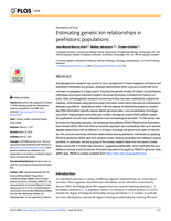 Estimating genetic kin relationships in prehistoric populations