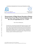 Measurements of Higgs Bosons decaying to bottom quarks from Vector Boson Fusion production with the ATLAS experiment at √𝒔 = 13TeV
