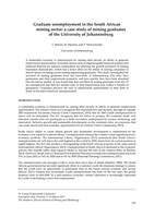 Graduate unemployment in the South African mining sector : a case study of mining graduates of the University of Johannesburg