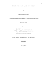 The levying of capital gains tax at death