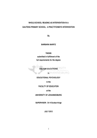 Whole-school reading as intervention in a Gauteng primary school : a practitioner’s intervention