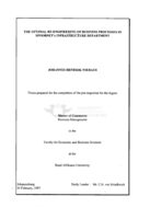 The optimal re-engineering of business processes in Spoornet's infrastructure department