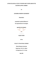 A fish ecological study of rivers and floodplains in the Eastern Caprivi, Namibia