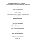 Empowerment as an aspect of leadership : implication for the management of teacher competence