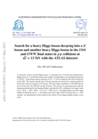 Search for a heavy Higgs boson decaying into a 𝒁 boson and another heavy Higgs boson in the ℓℓ𝒃𝒃 and ℓℓ𝑾𝑾 final states in 𝒑 𝒑 collisions at √𝒔 = 13 TeV with the ATLAS detector