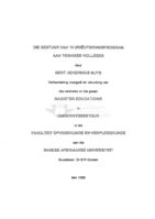 Die bestuur van 'n oriënteringsprogram aan tegniese kolleges