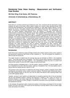 Residential solar water heating - measurement and verification case studies