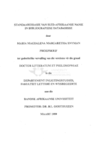 Standaardisasie van Suid-Afrikaanse name in bibliografiese databasisse