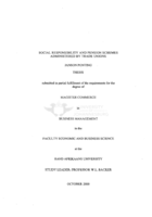 Social responsibility and pension schemes administered by trade unions