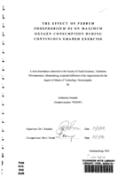 The effect of Ferrum phosphoricum D6 on maximum oxygen consumption during continuous graded exercise