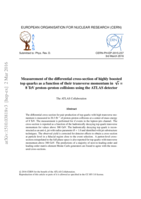Measurement of the differential cross-section of highly boosted top quarks as a function of their transverse momentum in √s = 8 TeV proton–proton collisions using the ATLAS detector