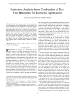 Emissions analysis from combustion of eco-fuel briquettes for domestic application