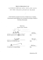 The in-vitro effect of Lachesis mutas 6CH, 9CH and 12CH on the coagulation of blood