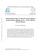 Measurement of the ttZ and ttW cross sections in proton–proton collisions at at √s  = 13 TeV with the ATLAS detector