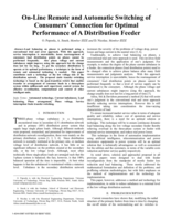 On-line remote and automatic switching of consumers' connection for optimal performance of a distribution feeder