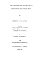 The use of attribute analysis to improve volume forecasting