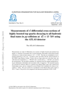 Measurements of t t¯ differential cross-sections of highly boosted top quarks decaying to  all-hadronic final states in pp collisions at √s = 13 TeV using the ATLAS detector