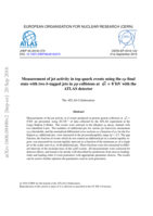 Measurement of jet activity in top quark events using the eµ final state with two b-tagged jets in  pp collisions at √s = 8 TeV with the ATLAS detector