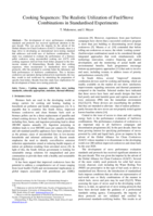 Cooking sequences : the realistic utilization of fuel/stove combinations in standardised experiments