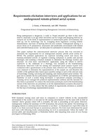 Requirements elicitation interviews and applications for an underground remote-piloted aerial system