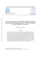 Search for supersymmetry in a final state containing two photons nd missing transverse momentum in  √s = 13 TeV pp collisions a a t the LHC using the ATLAS detector