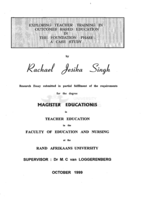 Exploring teacher training in outcomes based education in the foundation phase : a case study