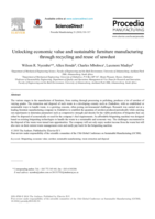 Unlocking economic value and sustainable furniture manufacturing through recycling and reuse of sawdust
