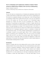 The use of stimulants and complementary medicine to enhance mental alertness by health sciences students at the University of Johannesburg