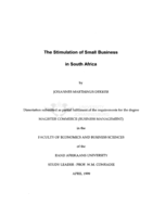 The stimulation of small business