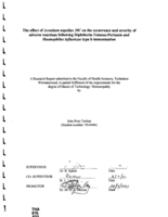 The effect of Aconitum napellus 30C on the occurrence and severity of adverse reactions following Diphtheria-Tetanus-Pertussis and Haemophilus influenzae type b immunisation