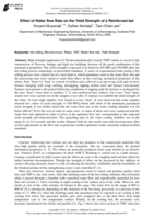 Effect of water flow rate on the yield strength of a reinforced bar