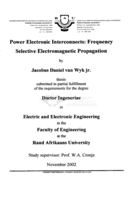 Power electronic interconnects : frequency selective electromagnetic propagation