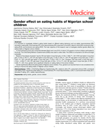 Gender effect on eating habits of Nigerian school children