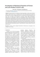 Investigation of mechanical properties of friction and laser welded Ti-6Al-4V rods.