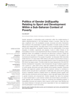 Politics of gender (in)Equality relating to sport and development within a Sub-Saharan context of poverty