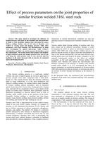 Effect of process parameters on the joint properties of similar friction welded 316L steel rods