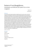 Rasberry Pi and BeagleBones : evaluating a cost effective GPS system for on‐mine navigation