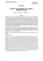 Capacity development for landfill infrastructure