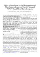 Effect of laser power on the microstructure and microhardness property of hybrid fabricated Ti6Al4V based metal matrix composite