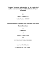 The use of ferrocene and camphor for the synthesis of carbon nanotubes using catalystic chemical vapor deposition