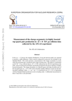 Measurement of the charge asymmetry in highly boosted top-quark pair production in √s = 8 TeV pp collision data collected by the ATLAS experiment