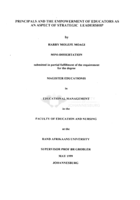 Principals and the empowerment of educators as an aspect of strategic leadership
