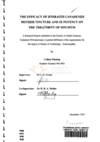 The efficacy of Hydrastis canadensis mother tincture and 3X potency on the treatment of sinusitis