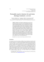 Permeable reactive barriers for acid mine drainage treatment : a review