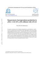 Measurement of prompt photon production in √ NN = 8.16 TeV p+ Pb collisions with ATLAS