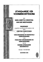 Standaarde vir voorgeboortesorg